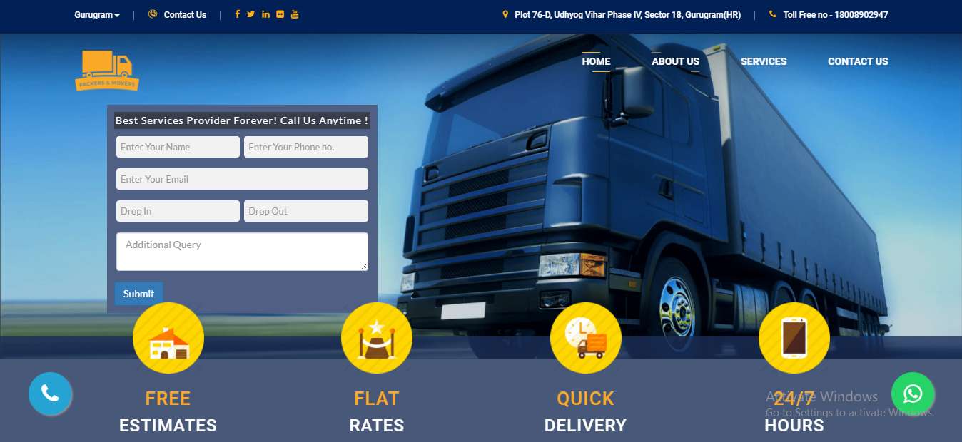 Logistics website Design Company in gurgaon
